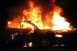 Dramatičan prizor na naplatnoj rampi Stara Pazova-Automobil potpuno izgoreo(VIDEO)